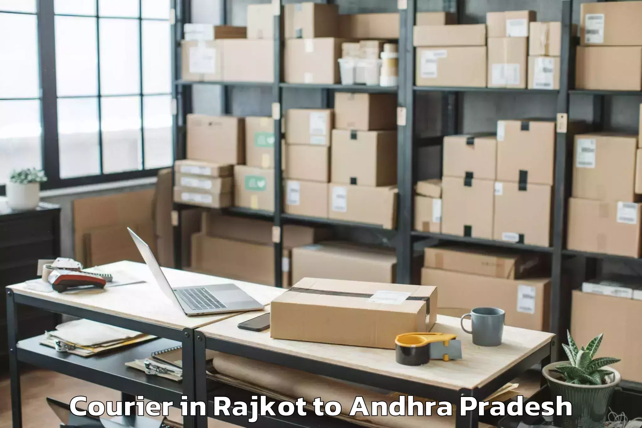 Reliable Rajkot to Biccavolu Courier